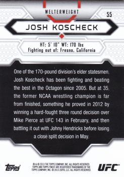 2013 Finest UFC - Refractors Gold #55 Josh Koscheck Back