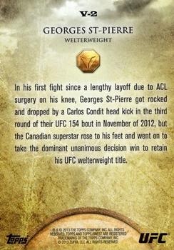 2013 Finest UFC - Valor #V-2 Georges St-Pierre Back