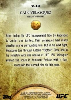 2013 Finest UFC - Valor #V-13 Cain Velasquez Back