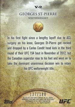 2013 Finest UFC - Valor Strength #V-2 Georges St-Pierre Back