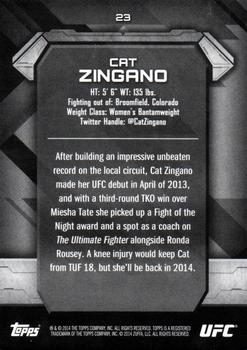 2014 Topps UFC Knockout #23 Cat Zingano Back