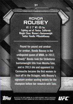 2014 Topps UFC Knockout #31 Ronda Rousey Back