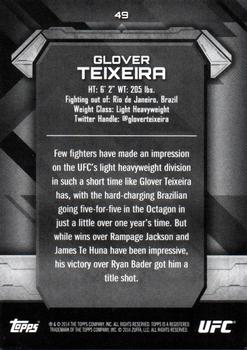 2014 Topps UFC Knockout #49 Glover Teixeira Back