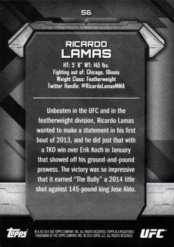 2014 Topps UFC Knockout #56 Ricardo Lamas Back