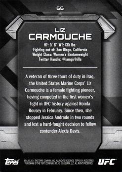 2014 Topps UFC Knockout #66 Liz Carmouche Back