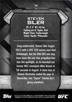 2014 Topps UFC Knockout #74 Steven Siler Back