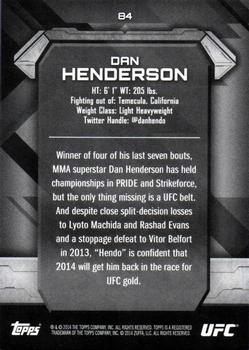 2014 Topps UFC Knockout #84 Dan Henderson Back