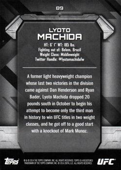 2014 Topps UFC Knockout #89 Lyoto Machida Back