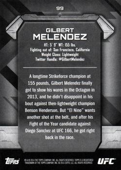2014 Topps UFC Knockout #99 Gilbert Melendez Back