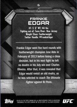 2014 Topps UFC Knockout #6 Frankie Edgar Back