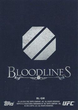 2013 Topps UFC Bloodlines - Bloodlines #BL-GM Gegard Mousasi Back