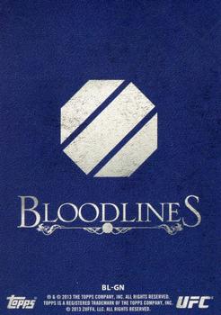 2013 Topps UFC Bloodlines - Bloodlines #BL-GN Gunnar Nelson Back