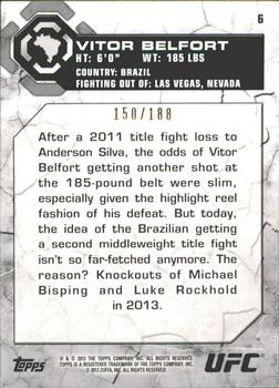 2013 Topps UFC Bloodlines - Flag Parallel #6 Vitor Belfort Back
