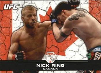 2013 Topps UFC Bloodlines - Flag Parallel #14 Nick Ring Front
