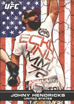 2013 Topps UFC Bloodlines - Flag Parallel #18 Johny Hendricks Front
