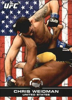 2013 Topps UFC Bloodlines - Flag Parallel #23 Chris Weidman Front
