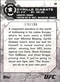 2013 Topps UFC Bloodlines - Flag Parallel #30 Cyrille Diabate Back