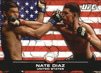 2013 Topps UFC Bloodlines - Flag Parallel #32 Nate Diaz Front