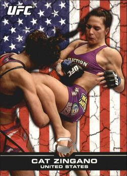 2013 Topps UFC Bloodlines - Flag Parallel #43 Cat Zingano Front