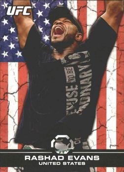 2013 Topps UFC Bloodlines - Flag Parallel #73 Rashad Evans Front