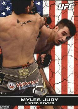 2013 Topps UFC Bloodlines - Flag Parallel #76 Myles Jury Front