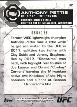 2013 Topps UFC Bloodlines - Flag Parallel #82 Anthony Pettis Back