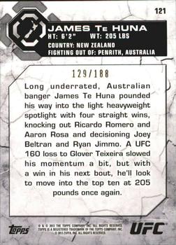 2013 Topps UFC Bloodlines - Flag Parallel #121 James Te Huna Back