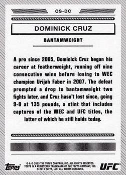2013 Topps UFC Bloodlines - Octagon-side #OS-DC Dominick Cruz Back