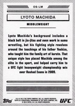 2013 Topps UFC Bloodlines - Octagon-side #OS-LM Lyoto Machida Back