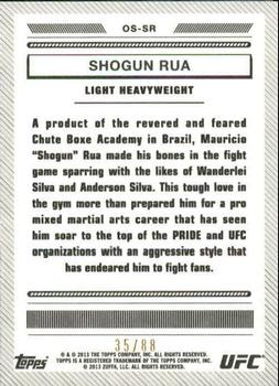 2013 Topps UFC Bloodlines - Octagon-side Black #OS-SR Shogun Rua Back