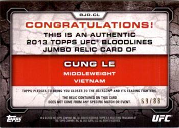 2013 Topps UFC Bloodlines - Fighter Jumbo Relics #BJR-CL Cung Le Back