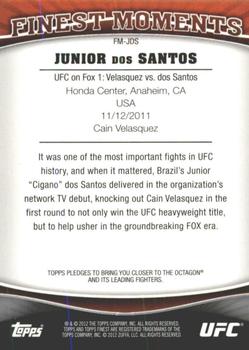 2012 Finest UFC - Finest Moments #FM-JDS Junior dos Santos Back