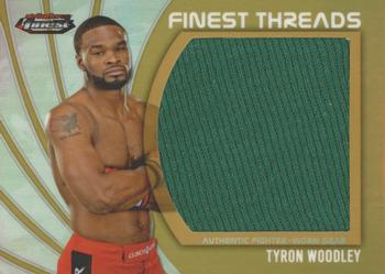 2012 Finest UFC - Finest Threads Jumbo Fighter Relics Refractors Gold #JFT-TW Tyron Woodley Front