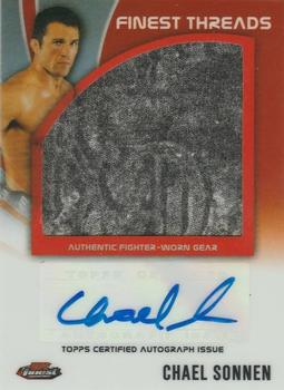 2012 Finest UFC - Finest Threads Jumbo Fighter Relics Autographs #AFT-CS Chael Sonnen Front