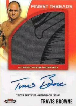 2012 Finest UFC - Finest Threads Jumbo Fighter Relics Autographs #AFT-TB Travis Browne Front