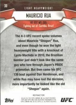 2012 Finest UFC - Refractors #30 Mauricio Rua Back