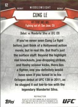 2012 Finest UFC - Refractors #62 Cung Le Back