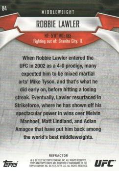 2012 Finest UFC - Refractors #84 Robbie Lawler Back