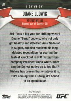 2012 Finest UFC - Refractors #88 Duane Ludwig Back