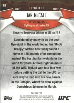 2012 Finest UFC - Refractors #95 Ian McCall Back