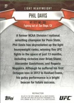 2012 Finest UFC - X-Fractors #27 Phil Davis Back