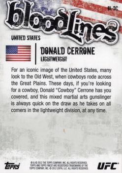 2012 Finest UFC - Bloodlines #BL-DC Donald Cerrone Back