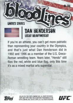 2012 Finest UFC - Bloodlines #BL-DH Dan Henderson Back