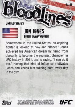2012 Finest UFC - Bloodlines #BL-JJ Jon Jones Back
