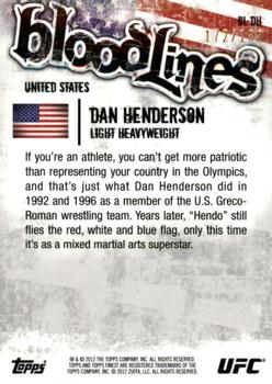 2012 Finest UFC - Bloodlines X-Fractors #BL-DH Dan Henderson Back