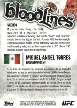 2012 Finest UFC - Bloodlines X-Fractors #BL-MT Miguel Angel Torres Back