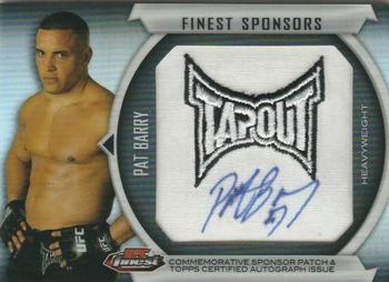 2012 Finest UFC - Sponsor Patch Autographs #FSA-PB Pat Barry Front