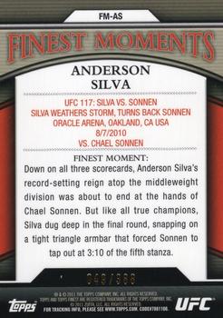 2011 Finest UFC - Finest Moments #FM-AS Anderson Silva Back