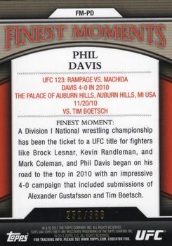 2011 Finest UFC - Finest Moments #FM-PD Phil Davis Back