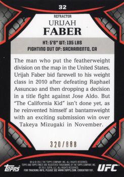 2011 Finest UFC - Refractors #32 Urijah Faber Back